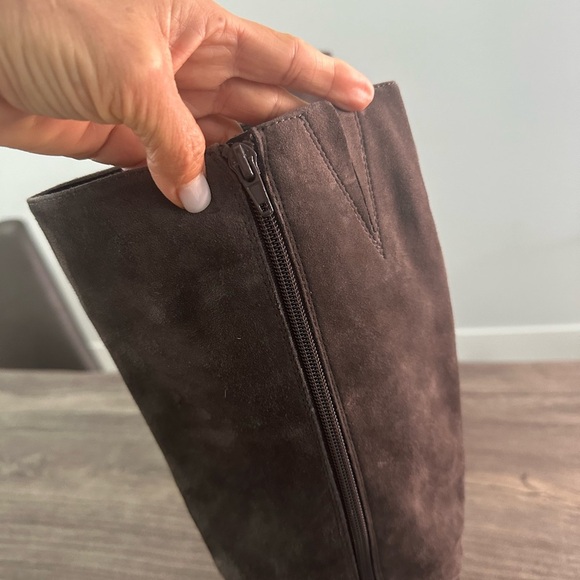 Ann Taylor Brown Over the Knee Boots with Suede Finish - Picture 2 of 12
